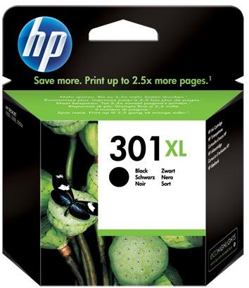 162HPCH563EE Kasetė HP No.301XL (CH563EE) BK 480psl. OEM - Image 1