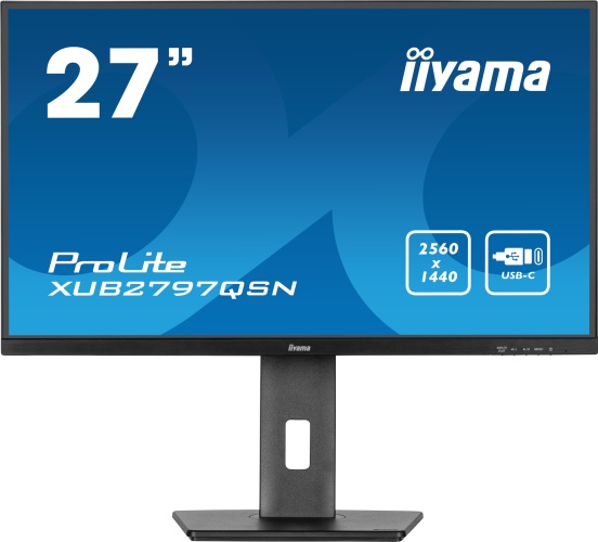 bf11d50d-b411-41d5-8828-f8a3d94ad946 iiyama ProLite XUB2797QSN-B2 Monitorius 27'' IPS, QHD 2560x1440, 1 ms, 300 cd/m2, 100 Hz, Juoda - Image 1