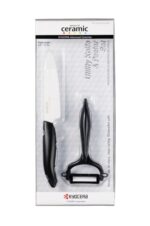 Kyocera FK-110WHCP10NBK Utility Knife & Peeler Rinkinys, peilis (11 cm ašmenys) ir skustukas, Juoda - Image 2