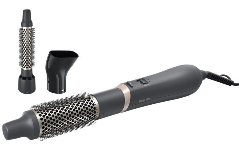 nqlW8SeLAMmDbqdwH7nC4vwciPxEgIiFcsg1fnmw Philips 3000 Series Air Styler BHA301/00 Plaukų formavimo šukos, Juoda - Image 1