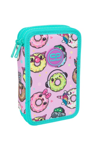 zq77WraKRo3AcRqM0Pc6Q1l6Ph2HB08y4v36wnIm Forminis dviejų skyrių penalas su priedais CoolPack Jumper 2 Happy donuts - Image 1